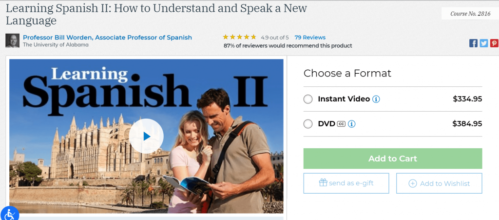 the great courses learning spanish review